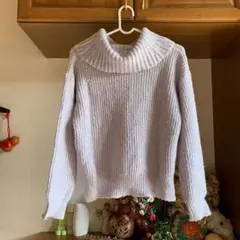 タートルネックニット アイスブルー マジェスティックレゴン