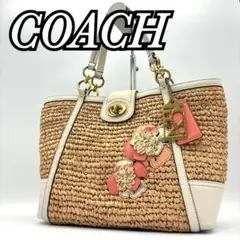 美品✨希少】COACH コーチ ポピー グラムトート ハート アップリケ