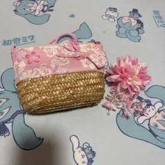 花柄ストローポシェット お花の髪飾り セット