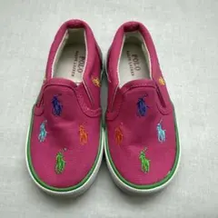 キッズ　スニーカー　ラルフローレン靴　ピンク