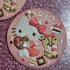 サンリオ 刺繍缶バッジ キティ