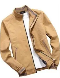 【新品】メンズ アウター ジャケット 秋服 ノーカラージャケット XL