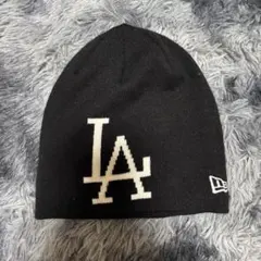 New Era LA Dodgers ニット帽 ビーニー ブラックのサムネイル