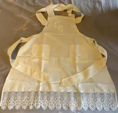 エプロン レース装飾付き ホワイト 川島織物セルコン