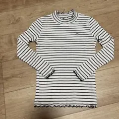 branshes 長袖カットソー 白黒ストライプ　130cm