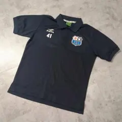 【美品】フィンタ 襟付き トレーニングウェア Mサイズ ネイビー
