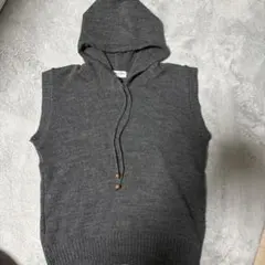 グレー ニットベスト Mサイズ