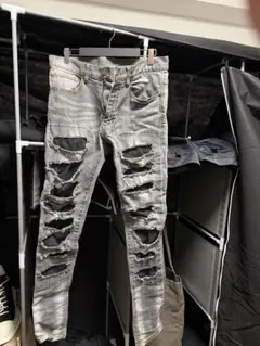 ダメージ加工 スキニーデニム