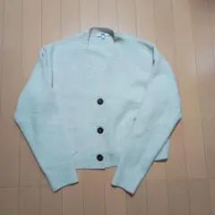 UNIQLO Vネックカーディガン 長袖 ホワイト Sサイズ