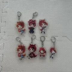 すとぷり りいぬ アクリルキーホルダーセット 7個 ヘアピン１個