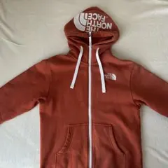 THE NORTH FACE オレンジ ジップアップパーカー　Sサイズ