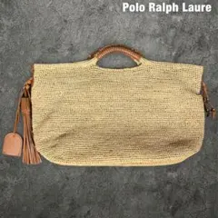 Polo Ralph Lauren ラフィア レザー カゴバッグ ポロ トートのサムネイル