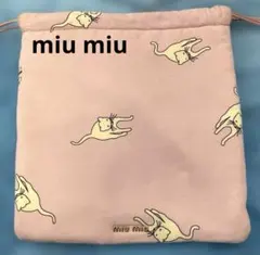 美品★miumiu 猫柄巾着バッグ
