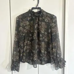 ZARA 花柄長袖ブラウス