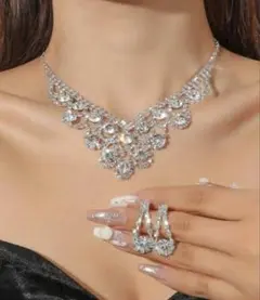 【匿名】ブライダル ネックレス・ピアス 演奏会 結婚式 アクセサリー