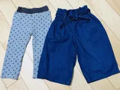 ズボン 95 長ズボン ベビー セット ガウチョパンツ 女の子 ドット 春