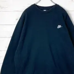 ナイキ NIKE プルオーバー スウェット ロゴ刺繍 ブラック 黒 XL