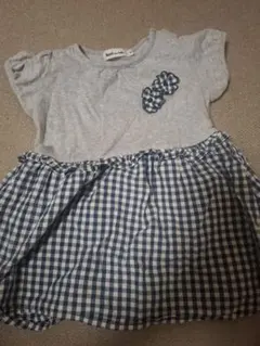 Noeil aime BeBe ワンピース 90cm グレー/チェック