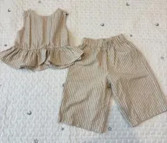 ever closet セットアップ ノースリーブ ペプラム パンツ ストライプのサムネイル