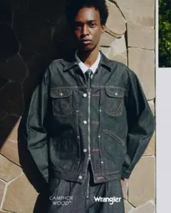 camphor wood wrangler デニムセットアップ　ブラック