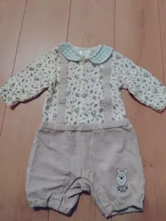 プーさん　長袖ロンパース カバーオール 70cm