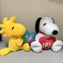 【PEANUTS】スヌーピー・ウッドストック　ぬいぐるみ2点セット