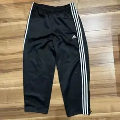 adidas ブラック ジャージパンツ 3本ライン