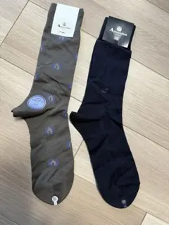 Aquascutum ソックス 25-27cm グレー ネイビーのサムネイル