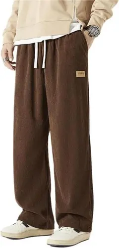コーデュロイ ロングパンツ メンズ オーバーサイズ　ブラウン　XXL 2XL