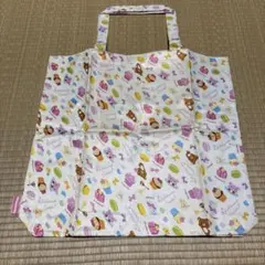 未使用リラックマ スイーツ柄 ビニールトートバッグ