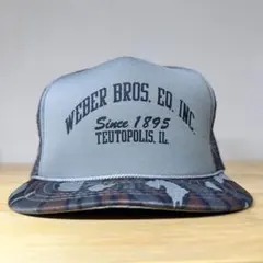 80s-90s Weber Brosトラッカーキャップ US企業ロゴ