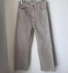 ミラオーウェン　ゆったりストレートデニム　ベージュ系