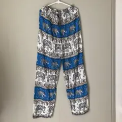 타이 팬츠 엘리펀트 블루 코끼리
