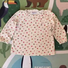 ミキハウス　トップス　100㎝　ドット柄　スモック