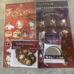 サンリオキャラクターズ　クリスマス　シートシール　フレークシール　4点セット