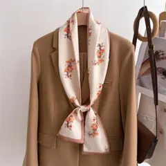 【MN-100】新品レディース ストールシルク風 ネックスカーフ首巻き スカーフ