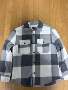 H&M チェック柄シャツ Mサイズ グレー系