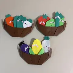 折り紙✳︎野菜✳︎夏✳︎壁面飾り✳︎ハンドメイド✳︎献立のサムネイル