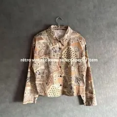 昭和レトロペイズリー柄ジャンパー　春ジャケット　ヴィンテージジャケット　古着