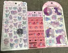 サンリオ　マイメロ　シールセット（うるちゅるポップシール、おはじき、ウォーター）