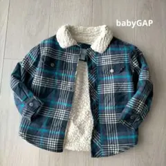 babyGAP 裏ボア チェック柄 ジャケット