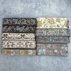インド刺繍リボン　アニマル　動物　ゾウ　鳥　ちょうちょ