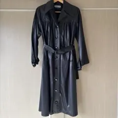 昭和レトロ vintage薄手ロングコート capan ブラック