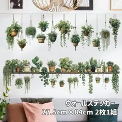 ウォールステッカー　ボタニカル　植物　リーフ　観葉植物　北欧風　ナチュラル