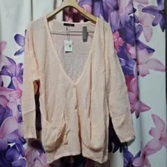 rienda ピンク カーディガン 長袖