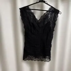 【複数購入割引対象】レース ブラック キャミソール