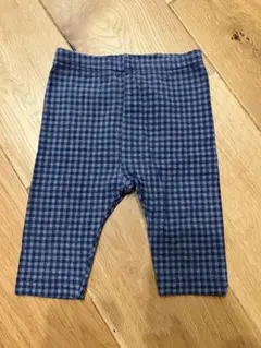 ネイビー チェック ボトムス