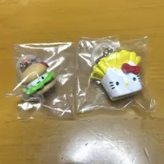 ハローキティ アメリカンデザイン　ポテト　ハンバーガー　ガチャガチャ
