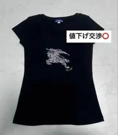 値下げ⭕️BURBERRY bluelabel ラインストーンTシャツ Y2K平成