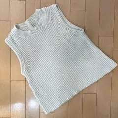 スピックアンドスパン ノースリーブケーブルニット